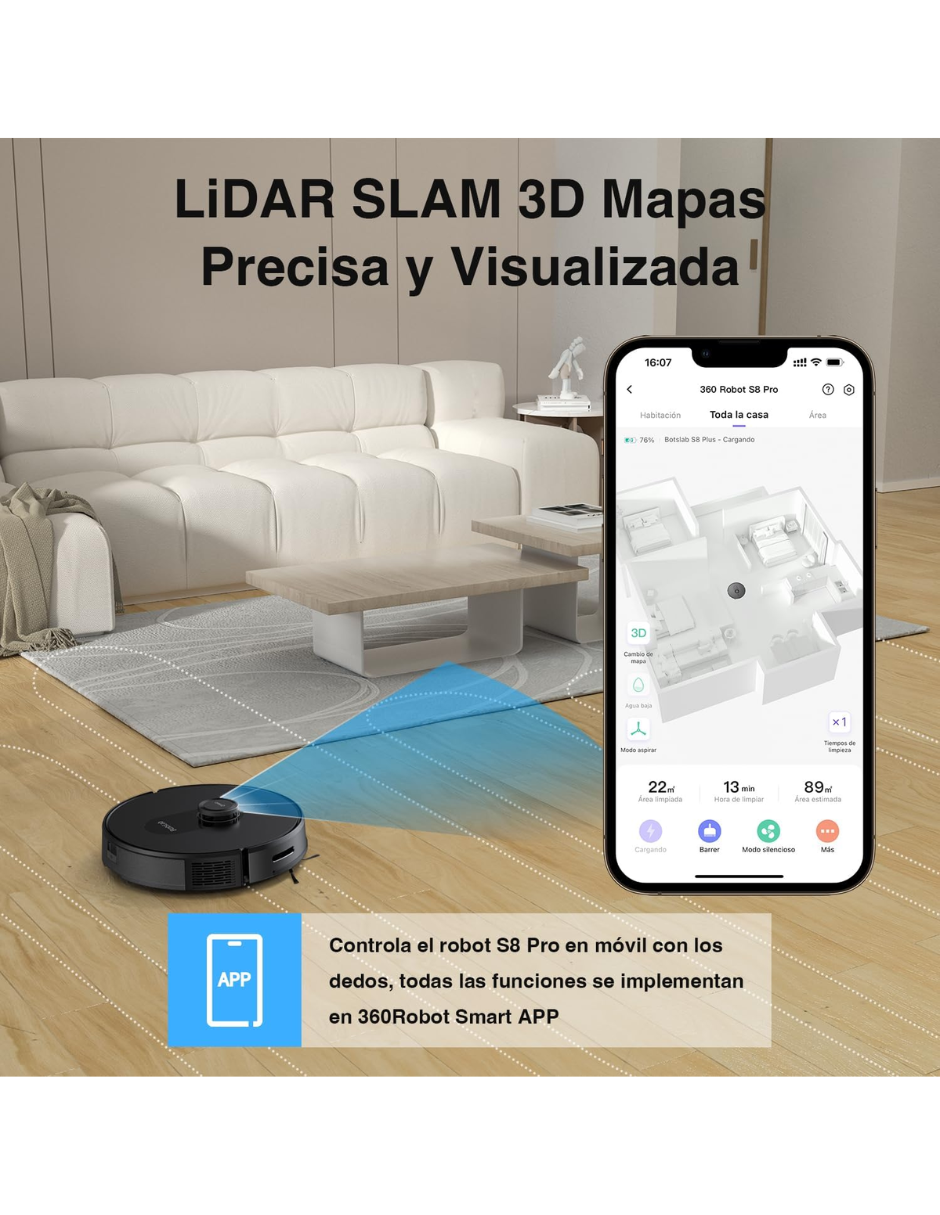 Robot Aspiradora Inteligente S8 Pro | Aspira y Trapea