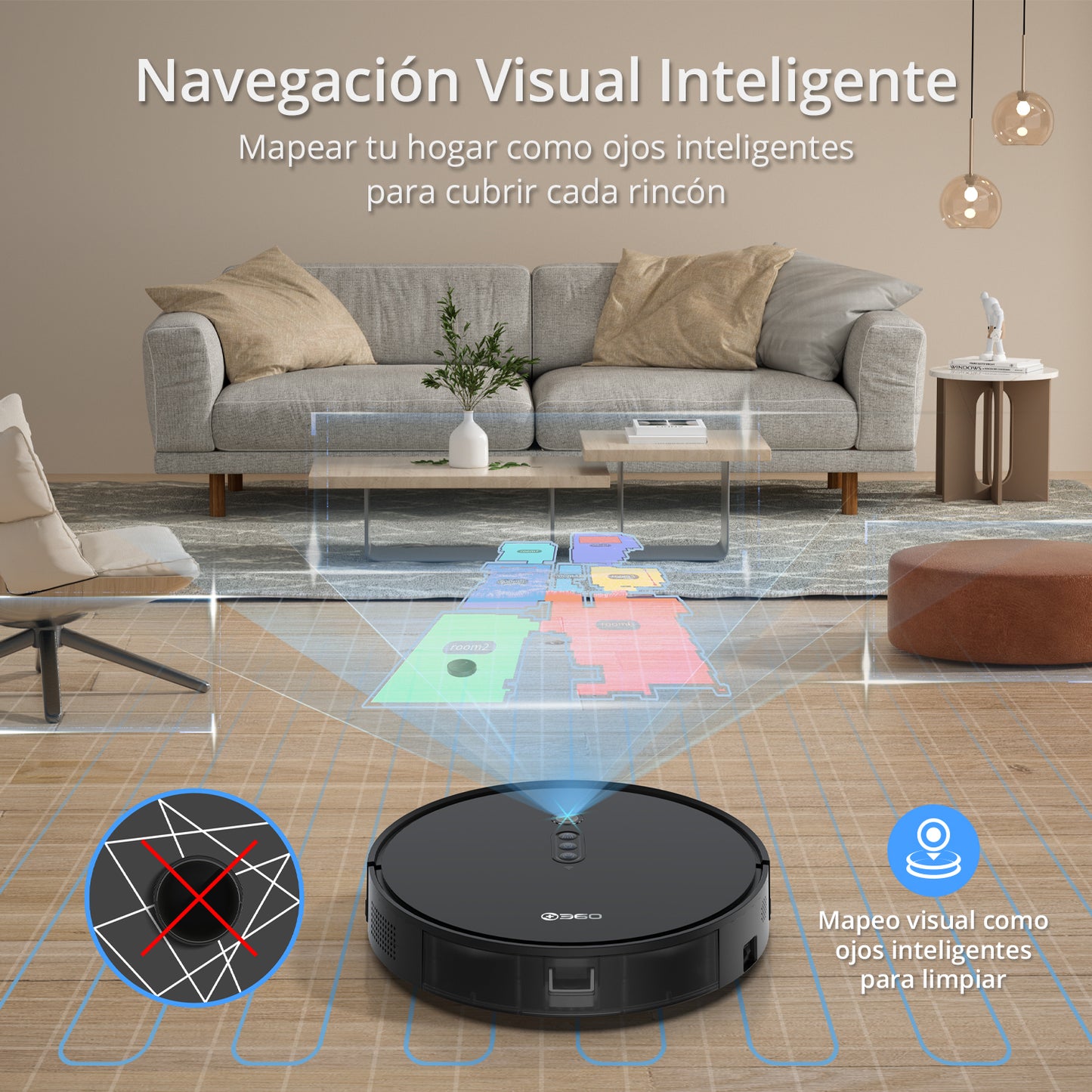 Robot Aspiradora Inteligente P7 | Aspira y Trapea con Autocarga