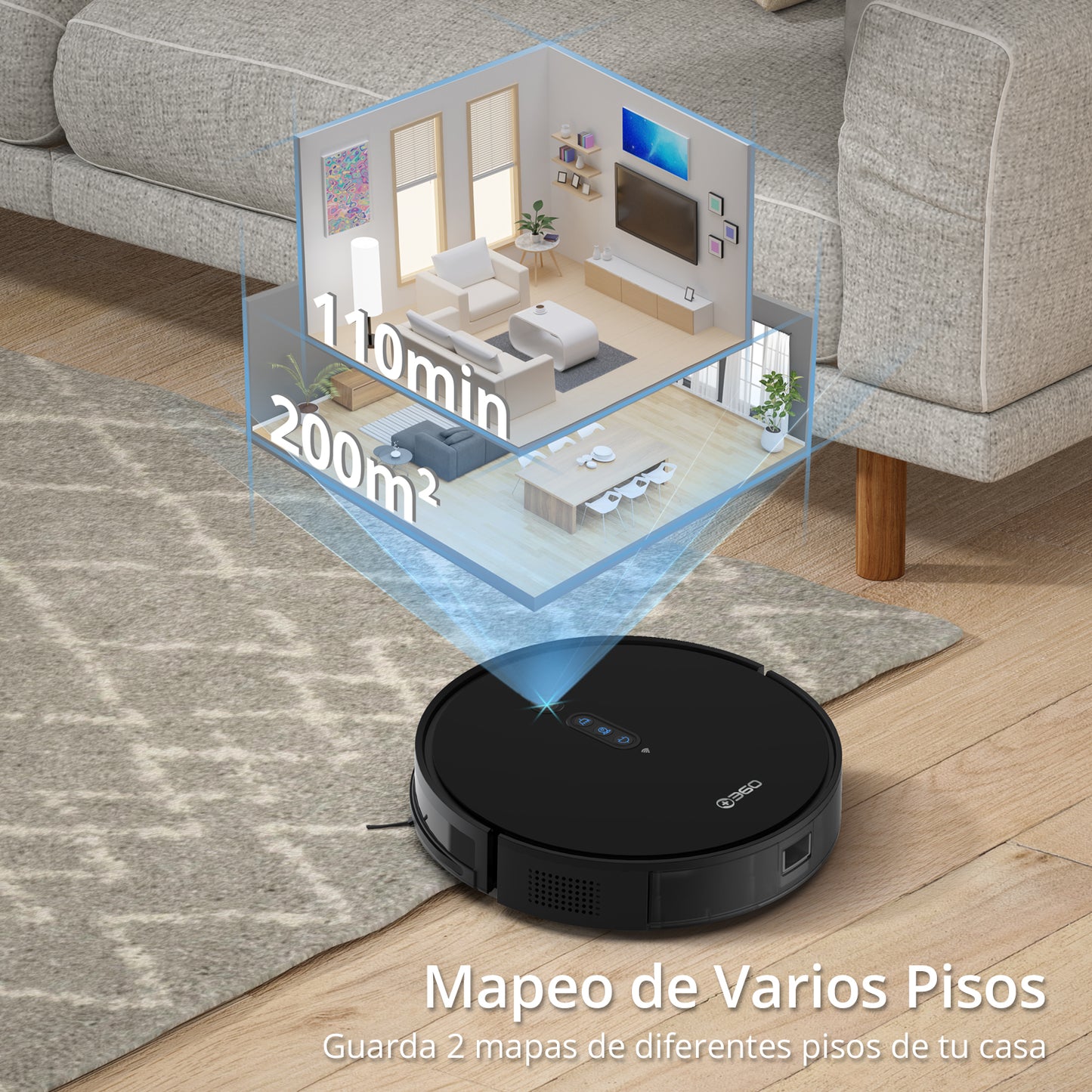 Robot Aspiradora Inteligente P7 | Aspira y Trapea con Autocarga