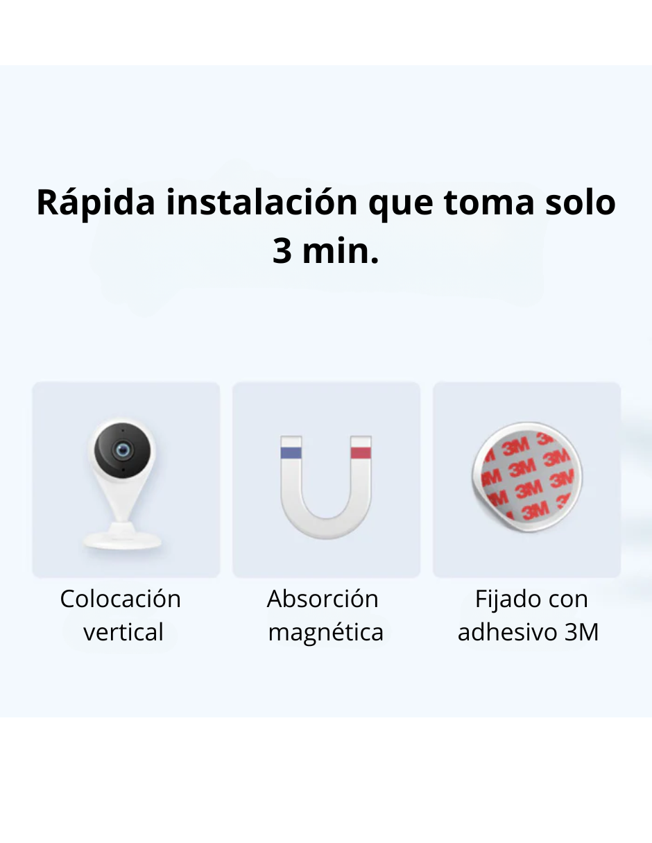 Cámara de Seguridad Inteligente para Interiores Graba en 2K Compaible con Alexa y Google