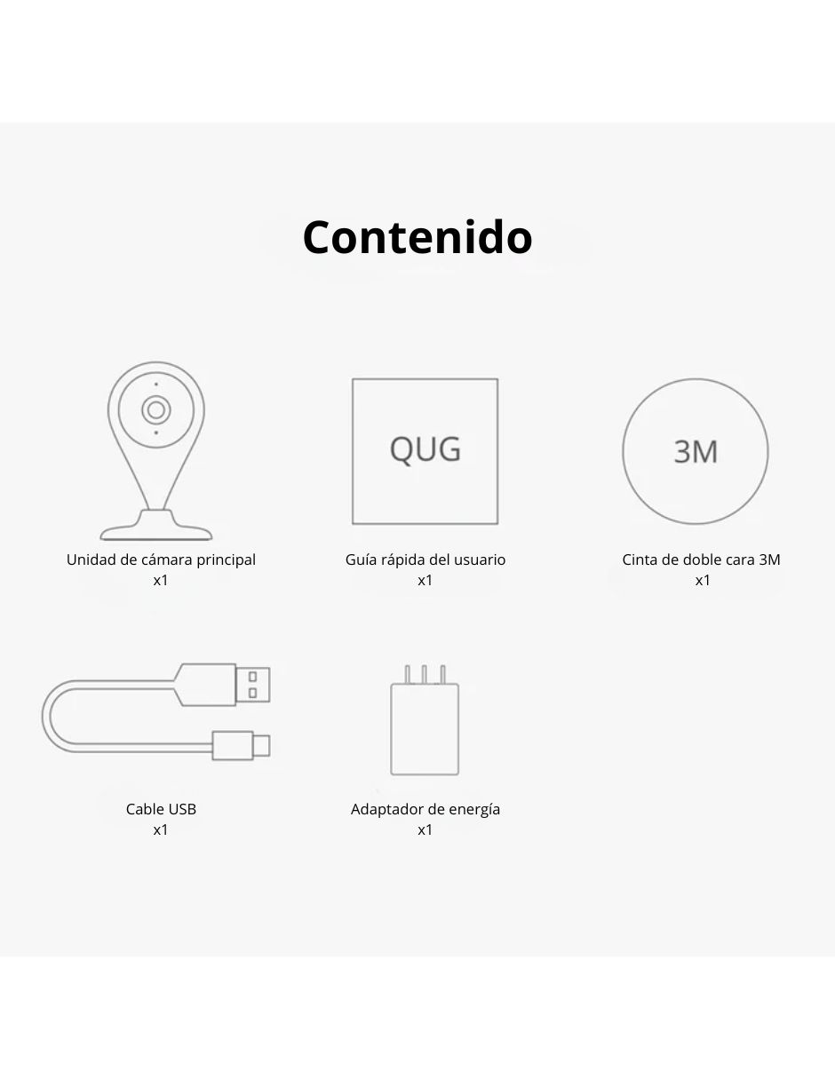 Cámara de Seguridad Inteligente para Interiores Graba en 2K Compaible con Alexa y Google