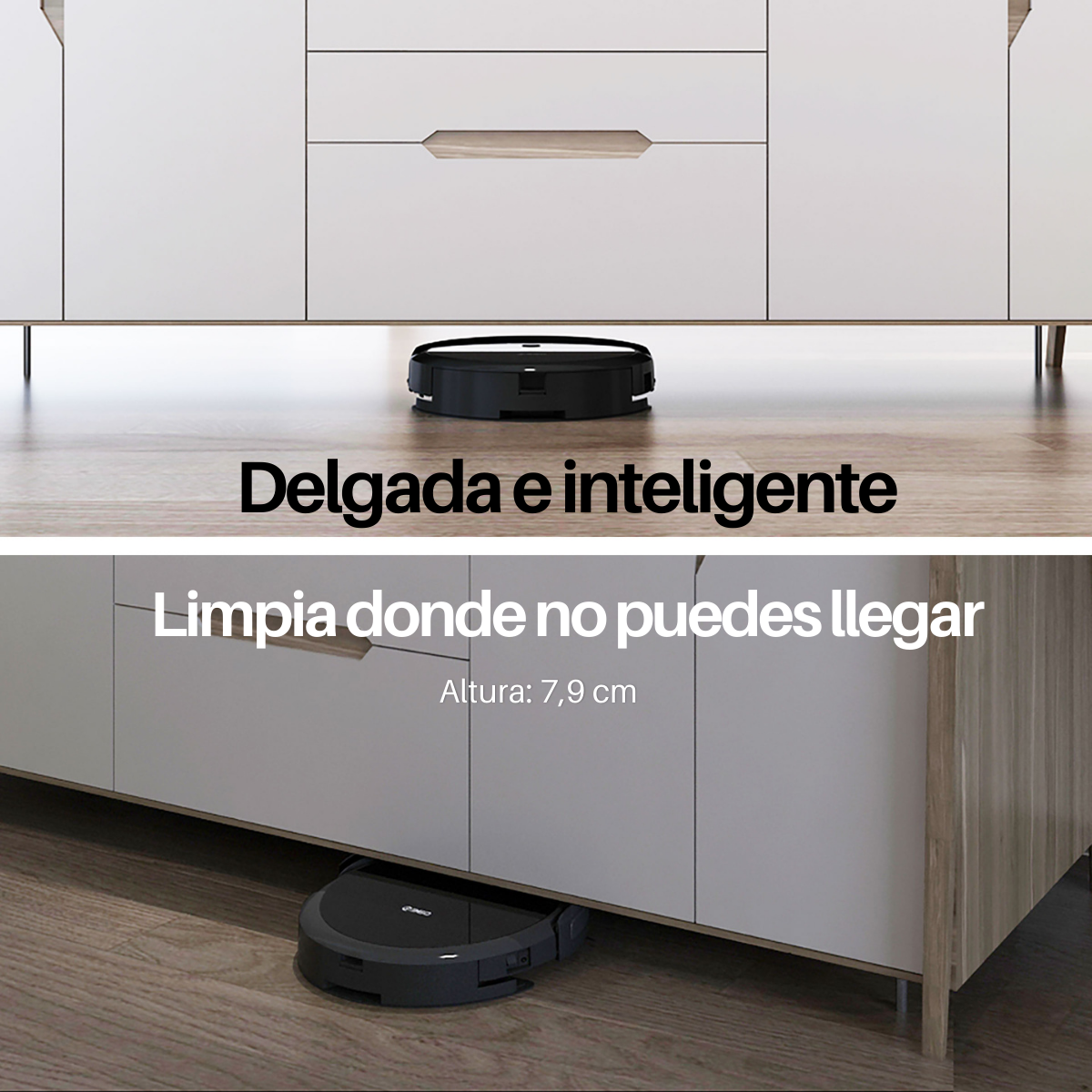 Robot Aspiradora Inteligente C50 Barre, Trapea y Autocarga - Alexa y Google