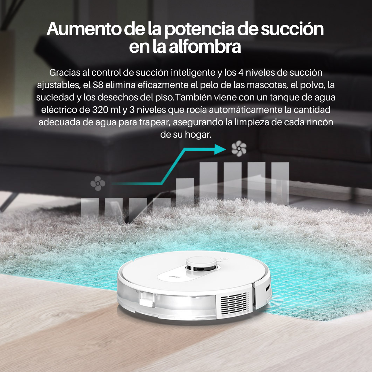 Robot Aspiradora Inteligente S8 Barre, Trapea y Autocarga - Alexa y Go –  360 Smart Life